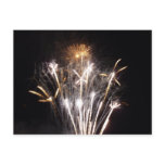 White and Gold Fireworks II Patriotic Celebration Postcard