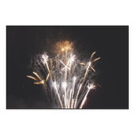 White and Gold Fireworks II Patriotic Celebration Wrapping Paper Sheets
