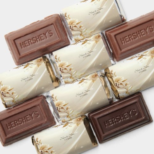 White and Gold Flowers Hershey's Miniatures
