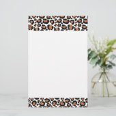 White and Gold Foil Cheetah - Leopard Pattern (Standing Front)