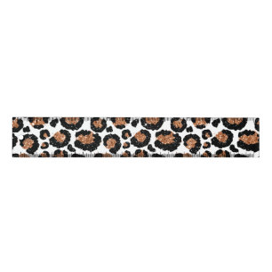 White and Gold Foil Cheetah - Leopard Pattern Ruler