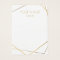 White and gold geometric earring display card