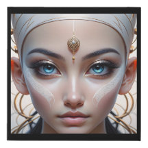 White and Gold Goddess Zen Portrait