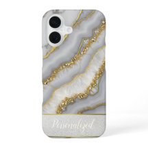White and Gold Liquid Moonstone Personalized