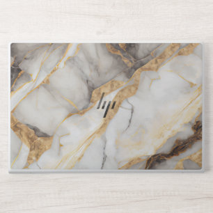 White and Gold Marble 850 G5/G6, 755 G5/G6   HP La Laptop Skin