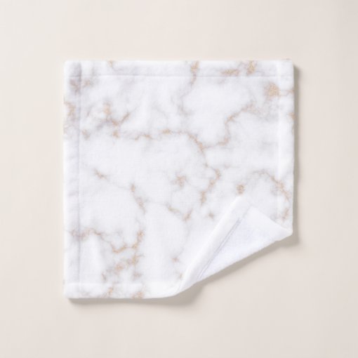 White and Gold Marble Bath Towel Set Zazzle