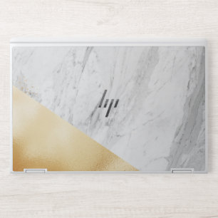 White And Gold Marble elegant HP EliteBook HP Laptop Skin