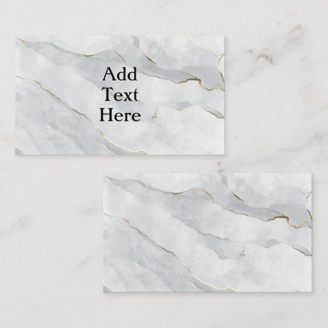 White and Gold Marble Enclosure Card (Front/Back)