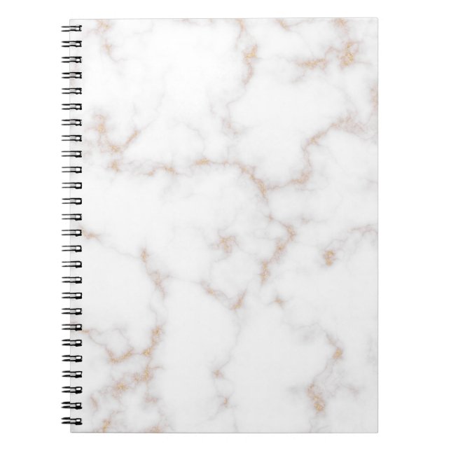 White and Gold Marble Notebook (Front)