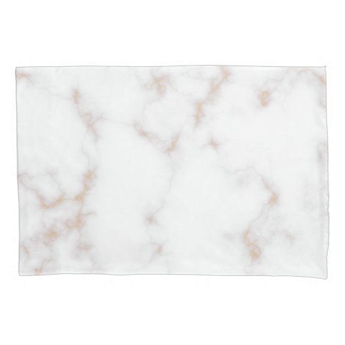 White and Gold Marble Pillow Case