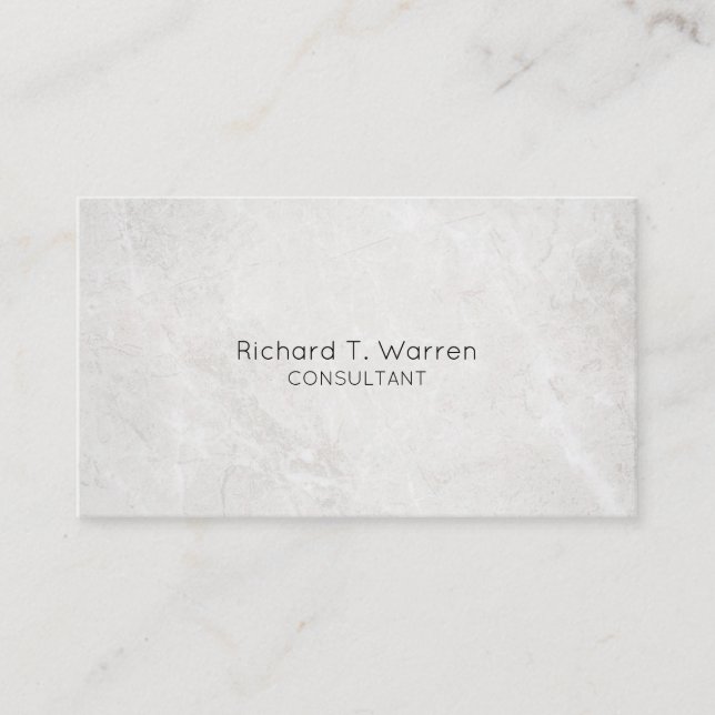 White and Gold Marble Professional  Business Cards (Front)