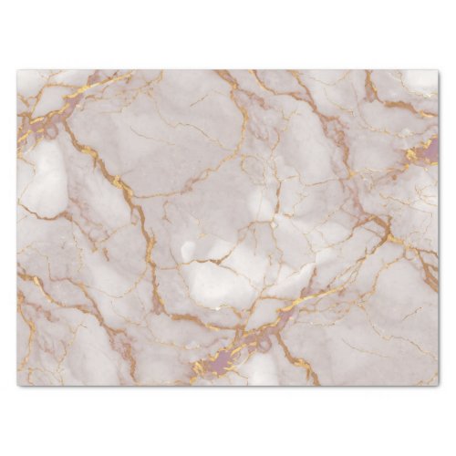 White and Gold Marble Texture Tissue Paper