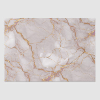 White and Gold Marble Texture Tissue Paper