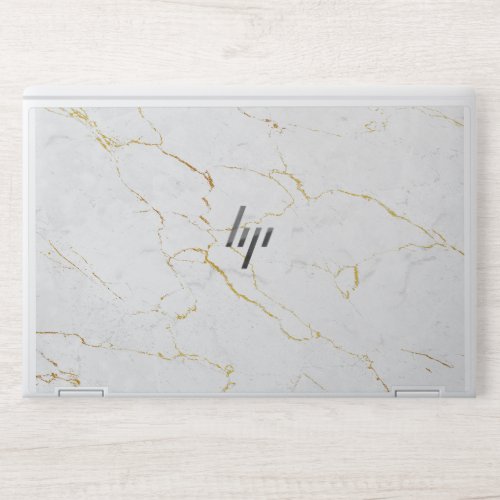 White and Gold Marble X360 1030 G2   HP Laptop Skin