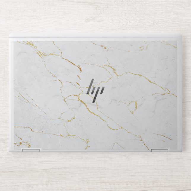 White and Gold Marble X360 1030 G2   HP Laptop Skin (Front)