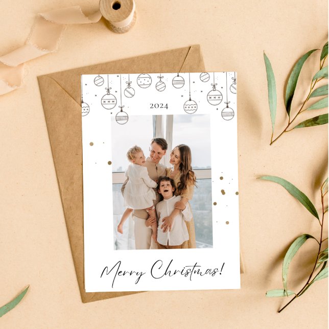 White and Gold Minimalist Christmas Card (Creator Uploaded)