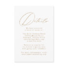 White and Gold Modern Elegance Wedding Details