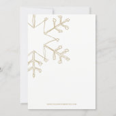 White and Gold Modern holiday Party Invitation (Back)