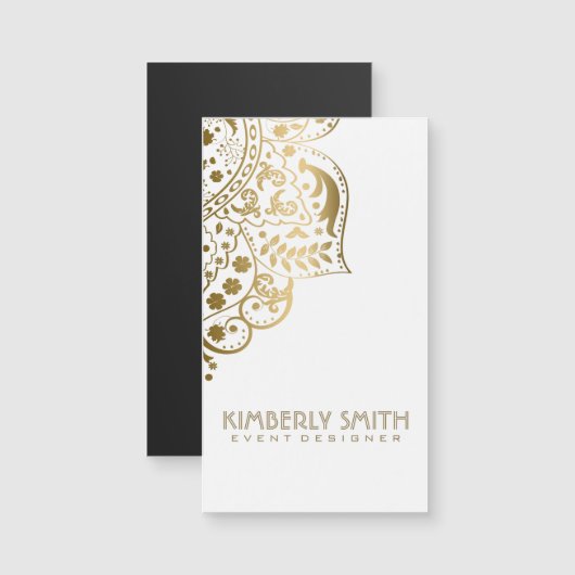 White And Gold Ornament (Front/Back)