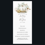 White and Gold Pumpkins Fall Wedding Programs<br><div class="desc">White and gold pumpkins fall harvest wedding programs</div>