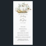 White and Gold Pumpkins Fall Wedding Programs<br><div class="desc">White and gold pumpkins fall harvest wedding programs</div>