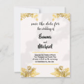 White and Gold Simple Elegant wedding invitation | Zazzle