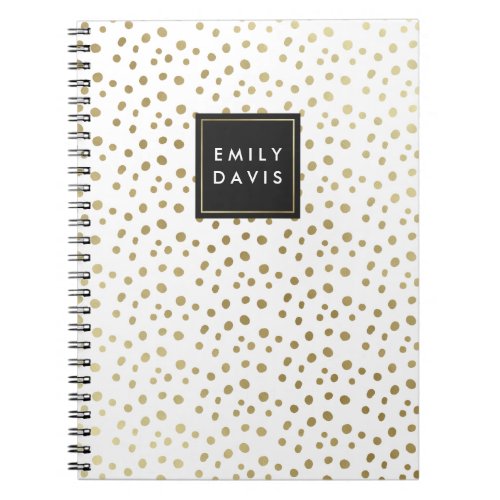 White and Gold Spots  Notebook