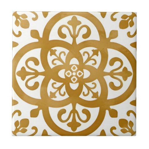 white and gold tiles courtly