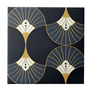 white and gold wall tiles classic