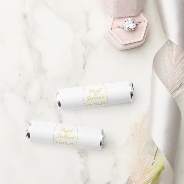 White and Gold Wedding Breath Savers® Mints (Wedding)
