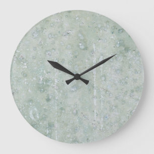 White and Gray Abstract Painting Large Clock