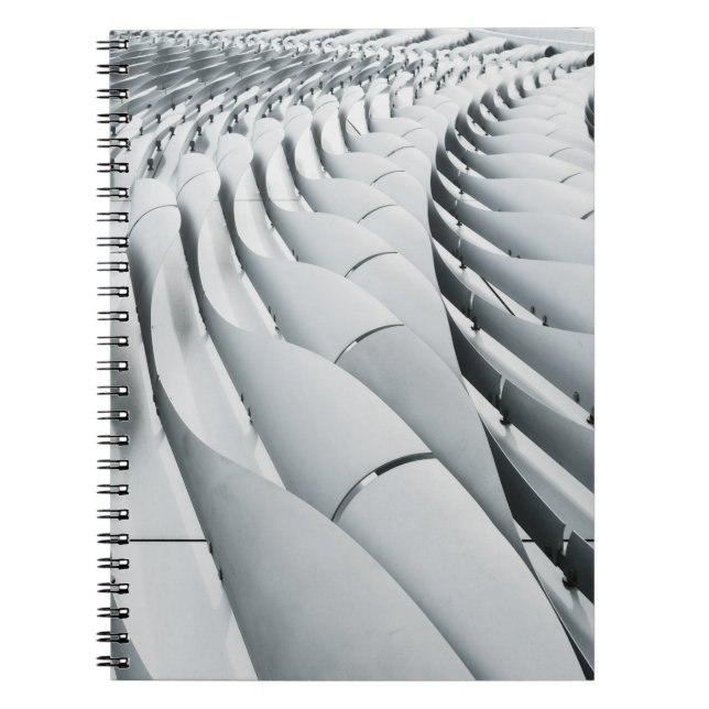 White and gray building structure notebook (Front)