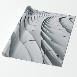White and gray building structure wrapping paper