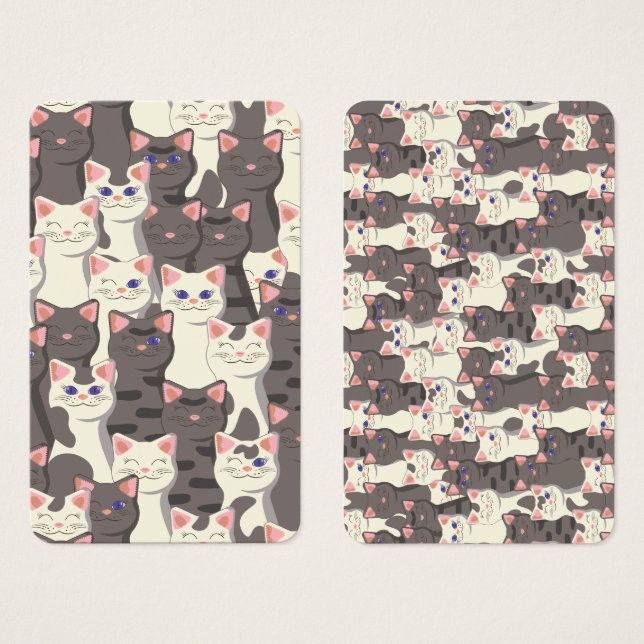 White and gray cats pattern (Front & Back)