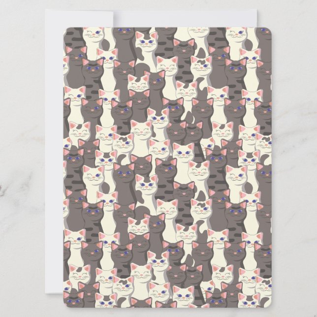 White and gray cats pattern (Front)