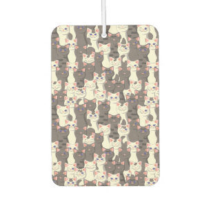 White and gray cats pattern air freshener