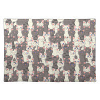 White and gray cats pattern