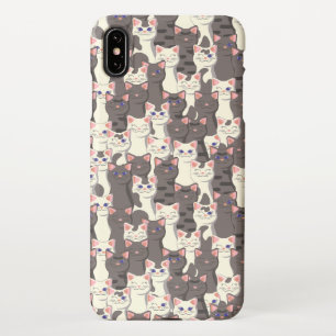 White and gray cats pattern iPhone XS max case