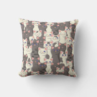 White and gray cats pattern