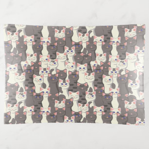 White and gray cats pattern trinket tray