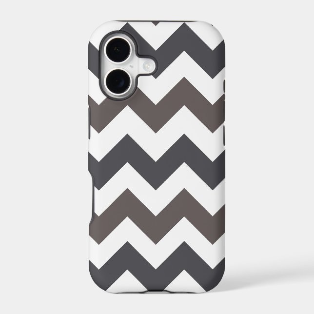 White and Gray Chevron Zigzap Pattern Iphone Case (Back)