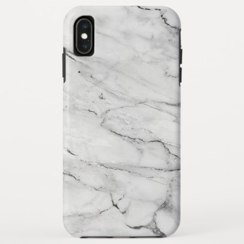 White and gray classing marble texture iPhone XS max case