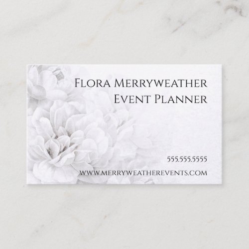 White and Gray Event Planner Business Card