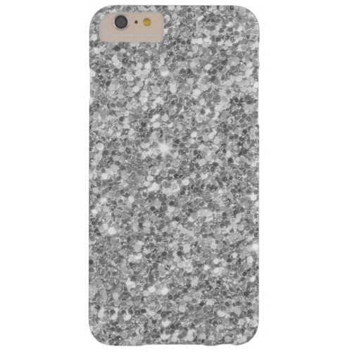 White And Gray Glitter Barely There iPhone 6 Plus Case