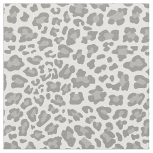 White and Gray Leopard Fabric