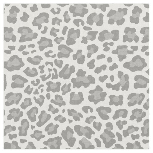 White and Gray Leopard Fabric