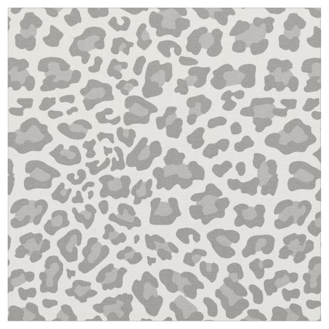 White and Gray Leopard Fabric (Close Up)