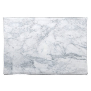 White and Gray Marble Cloth Placemat