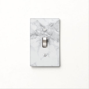 White and Gray Marble Design Light Switch Cover