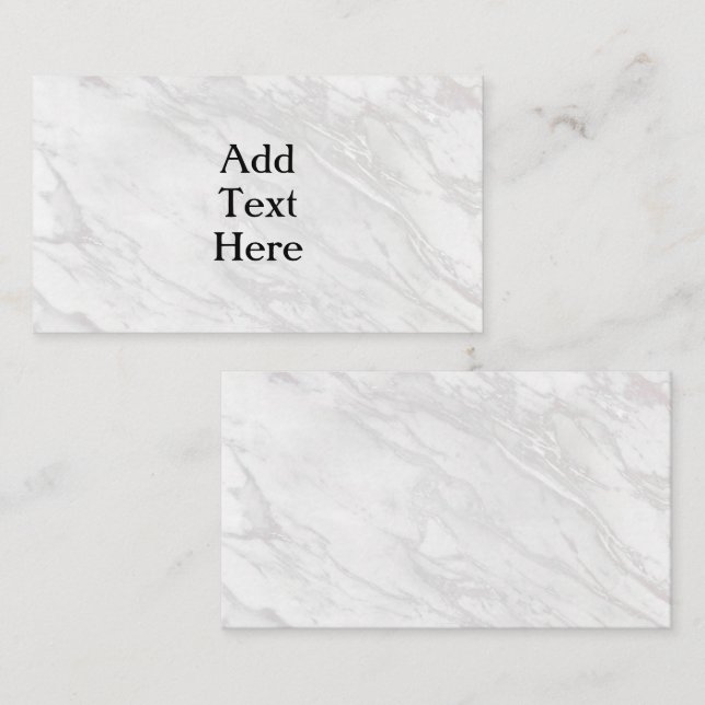 White and Gray Marble Enclosure Card (Front/Back)